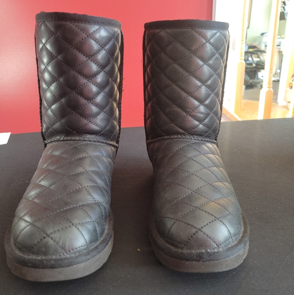 UGG Quilted Short Leather Boot
